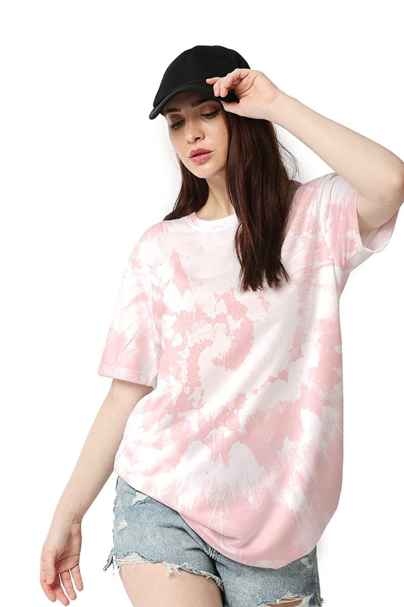 Wear Your Opinion Women's Premium Tie Dye Oversize Long Baggy Style Tshirt
