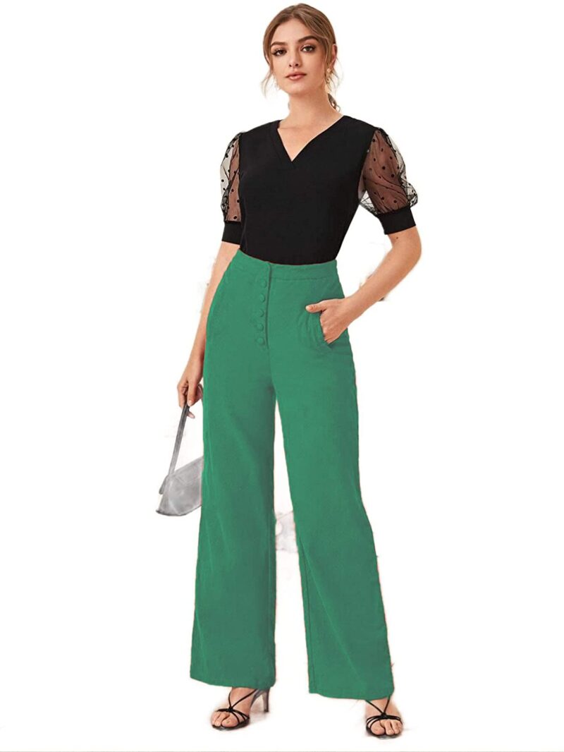 Elyraa Women's Casual Polka Dot Half Sleeve Stylish Tops for Women/Girls