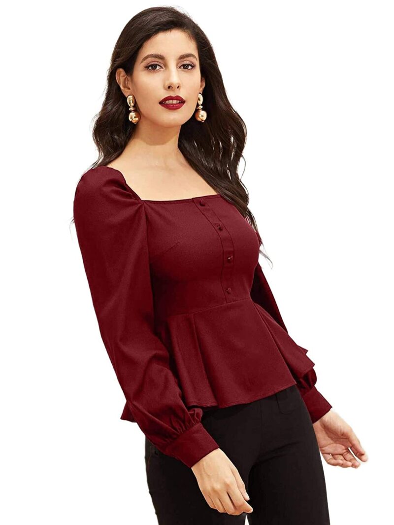 Elyraa Women's Casual Long Sleeve Western Top for Women/Girls