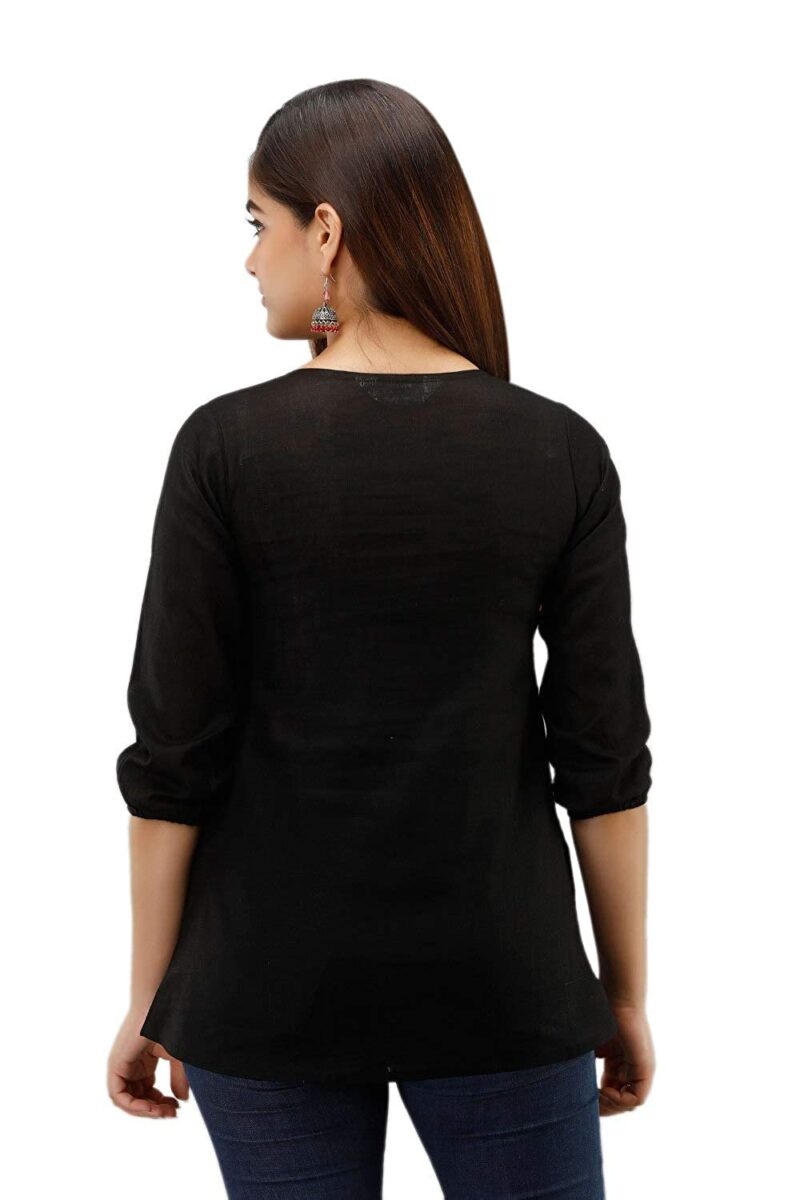 Maishi Women's Cotton Slub Solid Western Top
