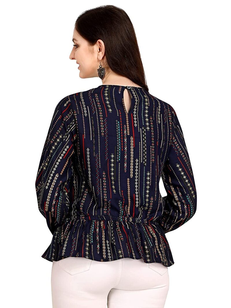 OM SAI LATEST CREATION Women Striped Top with Half Sleeves for Office Wear, Casual Wear