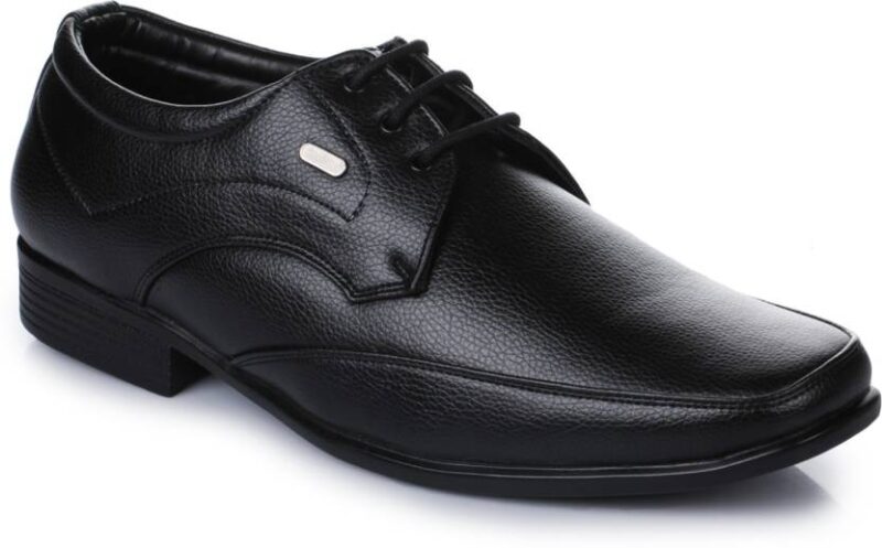 Dotcom SR-153 Men's Black Synthetic Leather Comfor Derby Formal Shoes Derby For Men  (Black)