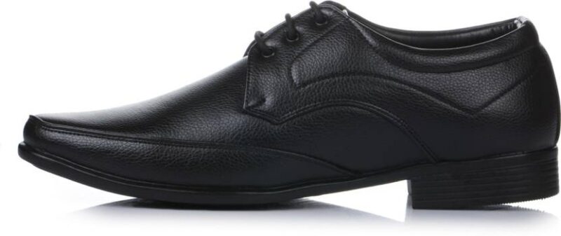 Dotcom SR-153 Men's Black Synthetic Leather Comfor Derby Formal Shoes Derby For Men  (Black)