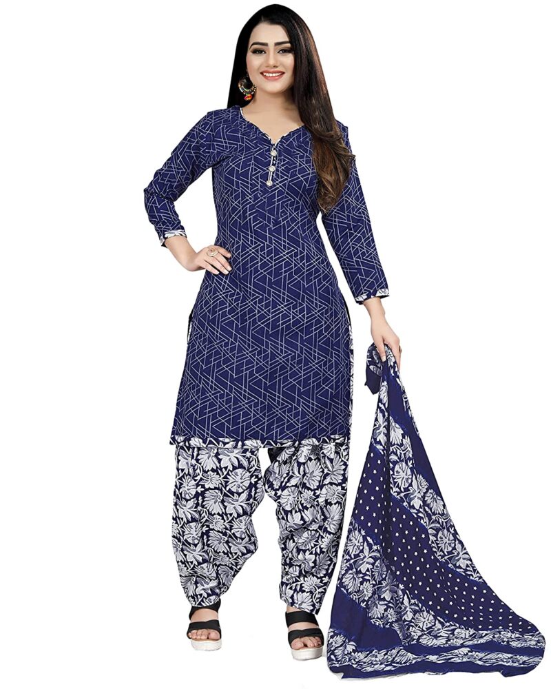 Rajnandini Women's Cotton Printed Unstitched Salwar Suit Material(JOPLVSM4237-P)