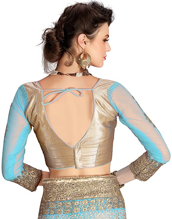 Panash Trends Women's Net Heavy Embroidery Work Saree